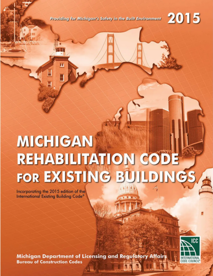 2015 Michigan Rehabilitation Code for Existing Buildings R